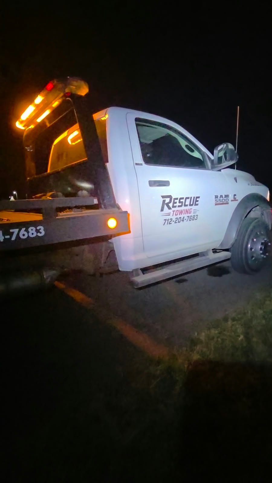 Rescue Towing LLC vehicle and towing work